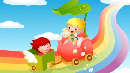 Magical Rainbow Ride Adventure wallpaper