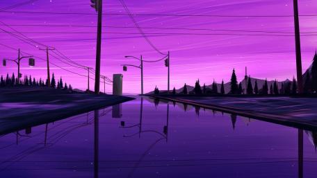 Twilight Hues in a Surreal World wallpaper