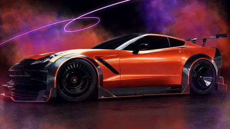 Sleek Orange Sports Car Wallpaper wallpaper
