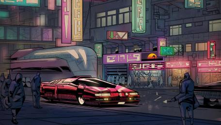 Futuristic Neon Cityscape wallpaper