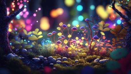 Enchanted Forest Glow wallpaper