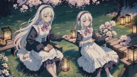 Maids in their break time wallpaper