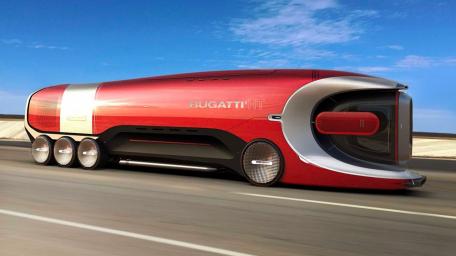 Futuristic Bugatti Concept Vehicle Wallpaper wallpaper