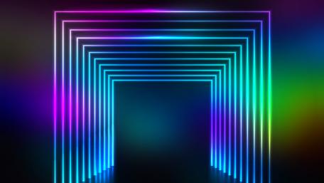 Neon Symmetry Gateway wallpaper