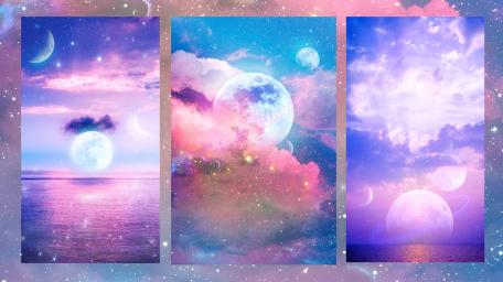 Ethereal Cosmic Dreamscape Montage wallpaper