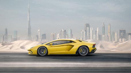 Stunning Yellow Lamborghini Aventador S Wallpaper wallpaper