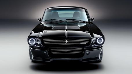 Sleek Monochrome Muscle Car Wallpaper wallpaper