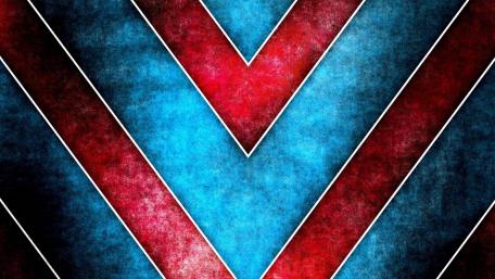 Vivid Red and Blue Geometric Symmetry wallpaper