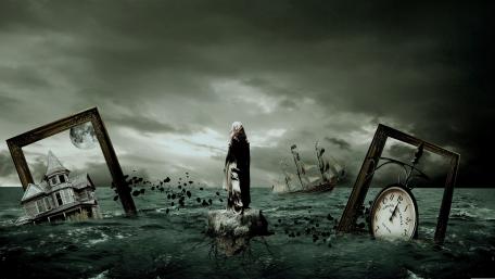 Stormy Surreal Dreamscape wallpaper