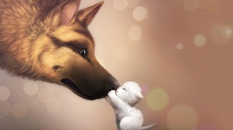 A Heartwarming Bond Between Friends wallpaper