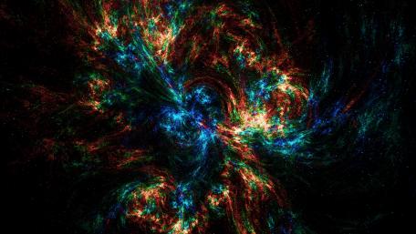 Colorful Cosmic Whirlwind in 4K Quality wallpaper