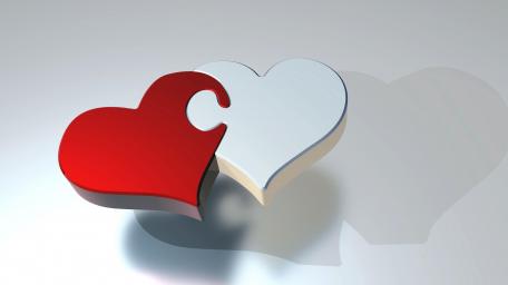 Perfectly Matched Hearts for Love Enthusiasts wallpaper