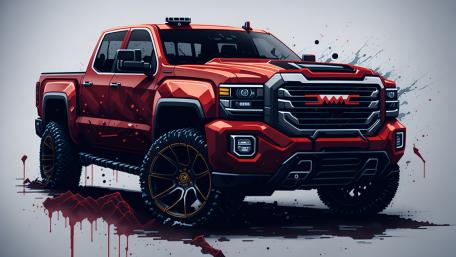 Trail-Ready GMC Pickup Truck Graphic wallpaper
