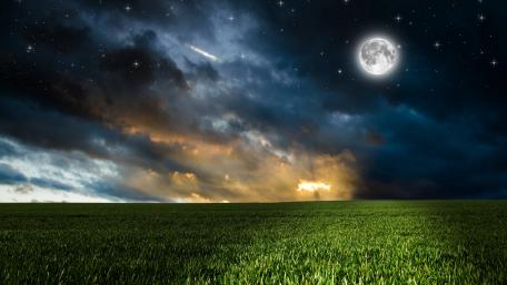 Moonlit Field of Dreams wallpaper