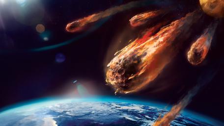 Celestial Firestorm in Space wallpaper