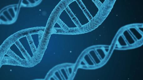 Futuristic Blue DNA Helix Wallpaper wallpaper