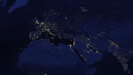 Night Lights of Europe, North Africa, West, Central & South Asia 2003 wallpaper