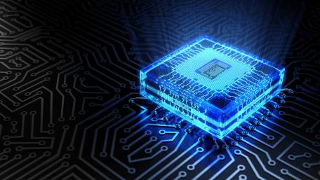 Glowing Microchip Powerhouse wallpaper