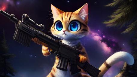Cat attack wallpaper