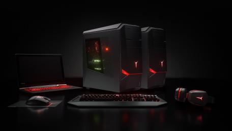 Futuristic Gaming Setup Display wallpaper