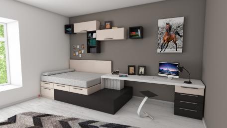 Modern Minimalist Home Office and Bedroom wallpaper