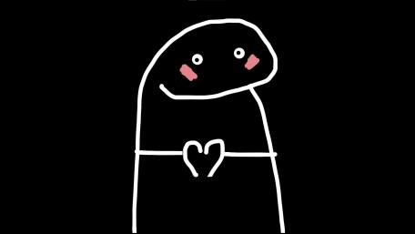 Adorable Doodle on Black Background wallpaper