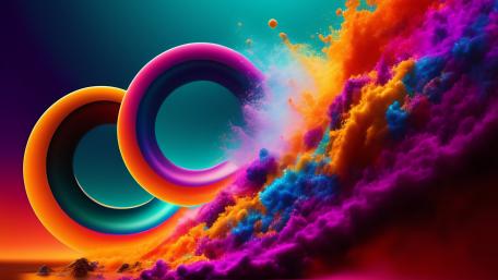 Vibrant Cosmic Dance wallpaper