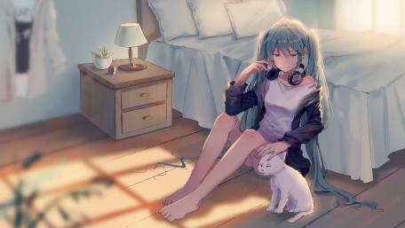 Soothing Serenity with Anime Vibes wallpaper