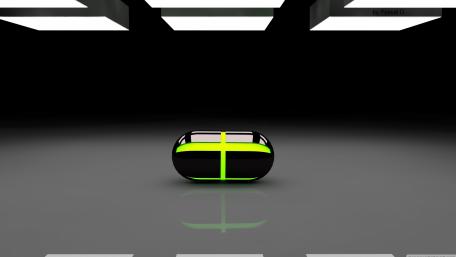 Futuristic Capsule Design in Minimalist Space wallpaper