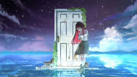 Mystical Doorway on the Sea wallpaper