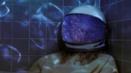 Lost in Space... or Just the Bathroom? wallpaper