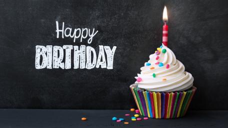 Colorful Birthday Cupcake Celebration Wallpaper wallpaper