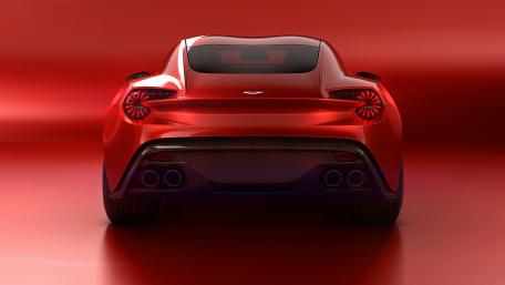 Sleek Red Aston Martin Vanquish Zagato Wallpaper wallpaper