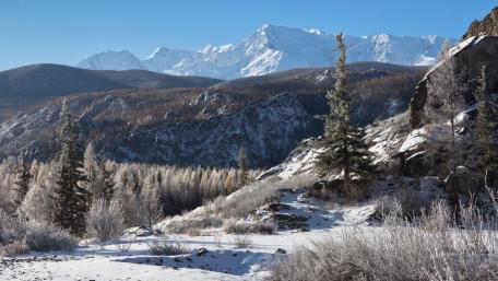 Majestic Snowy Alps Landscape wallpaper