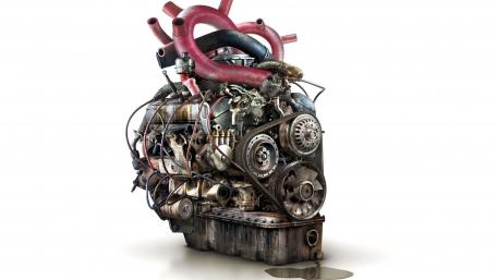 Engine Design on Clean Background for Enthusiasts wallpaper