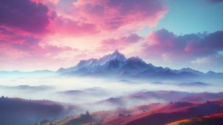 Minimal Nature Colorful sky wallpaper