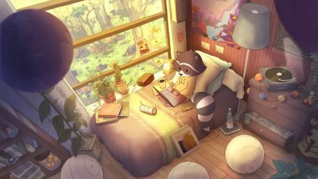 Lofi Anime Bedroom Ambiance wallpaper