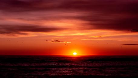 Sunset in the ocean wallpaper