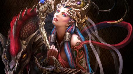 Mystical Elegance of Fantasy Realm wallpaper