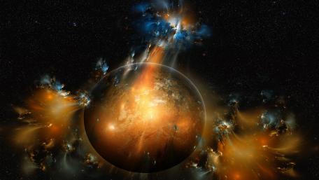 Galactic Dreamscape of an Alien Planet wallpaper