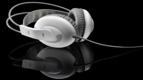 Stylish Headphones on a Black Background for Music Lovers wallpaper