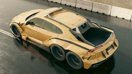 Bold Lamborghini Urus Design in Motion wallpaper