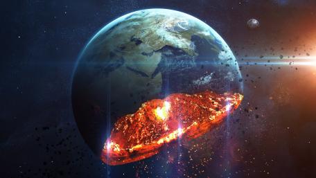 Desolation of Earth in Flames wallpaper