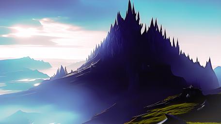 Mount of the Dark Prophets - Gothic Landscape Art wallpaper