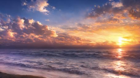 Sunset Serenity by the Sea wallpaper