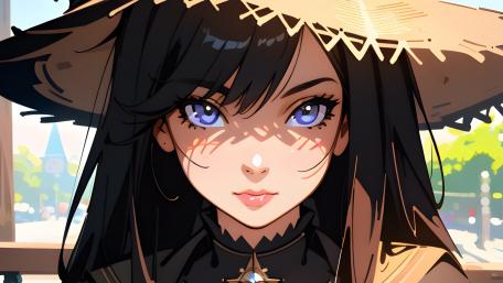 Mystic Gaze Under the Sunlit Sky wallpaper