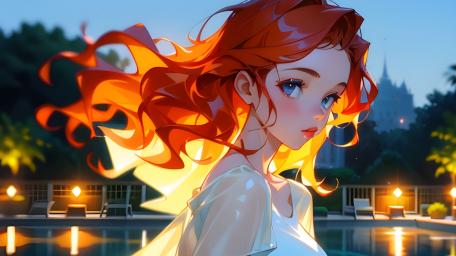 Flaming Beauty in Twilight wallpaper