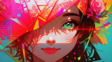 Vibrant Anime Girl Artwork wallpaper