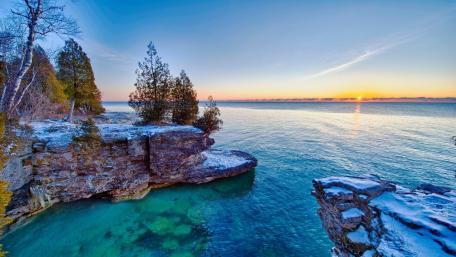 Cave Point County Park, Lake Michigan wallpaper