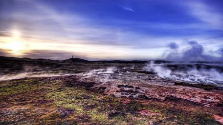 Iceland's Mystical Geothermal Landscape wallpaper